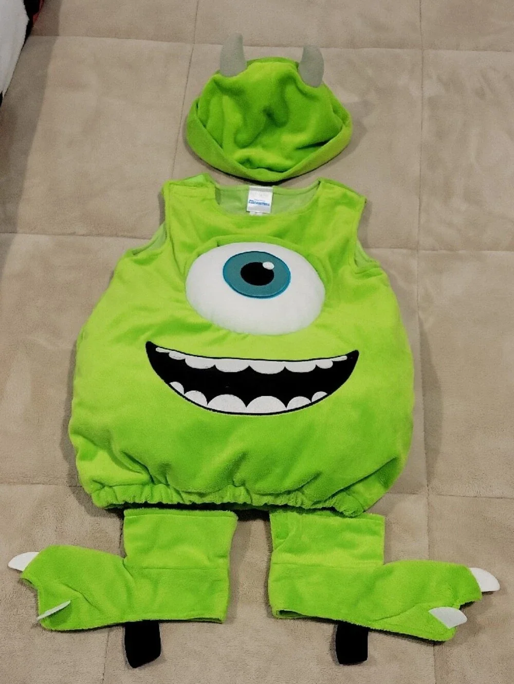 Green One-Eyed Monster Kids Costume - Size 12-18 months